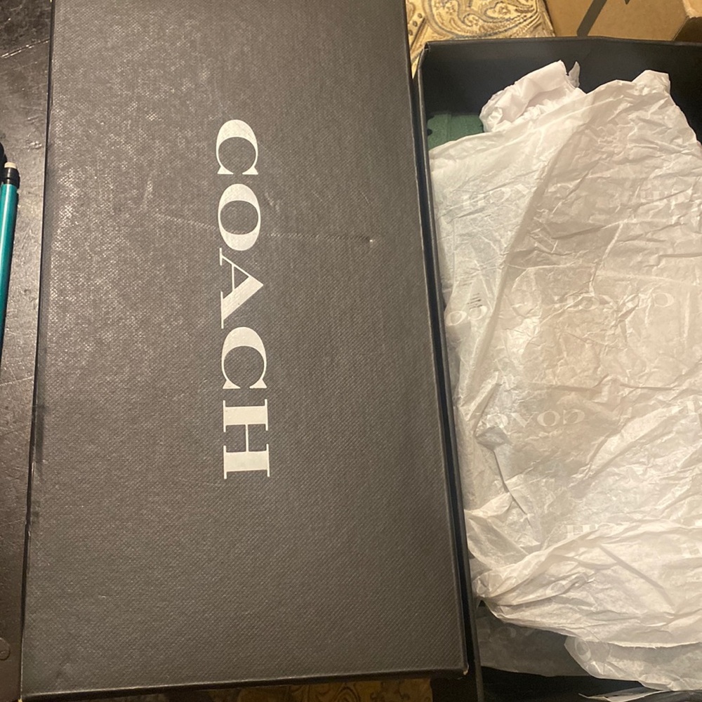 New in box pink coach clogs